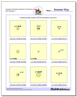 CirclesRelationhips Basic Geometry Worksheet