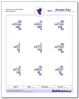 Long Division Worksheets