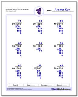 Long Division Worksheets