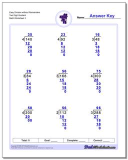 Long Division Worksheets