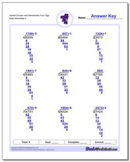 Long Division Worksheets