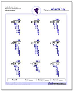 Long Division Worksheets