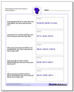 Money Word Problems