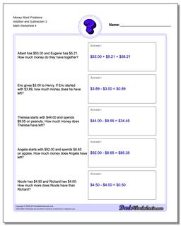 Money Word Problems