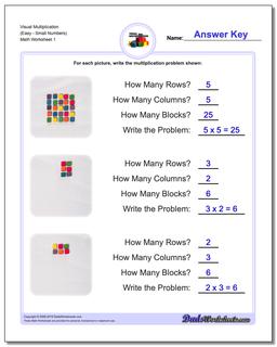 Multiplication Worksheet Visual