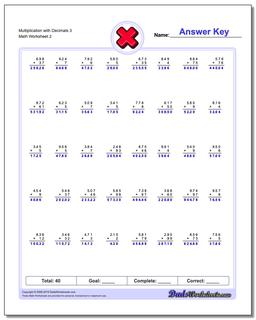 Multiplication Worksheets