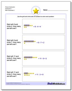 Picture Math Subtraction