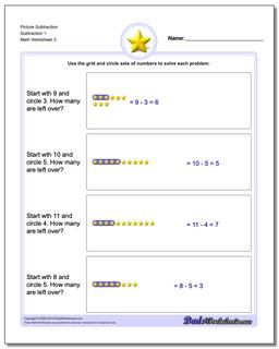 Picture Math Subtraction