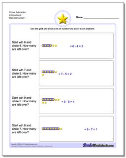 Picture Math Subtraction