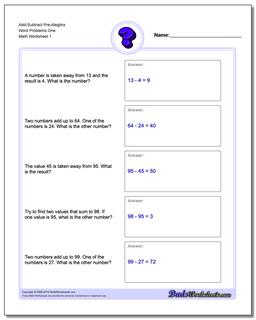 Pre-Algebra Word Problems