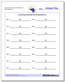 Rounding Numbers Worksheet