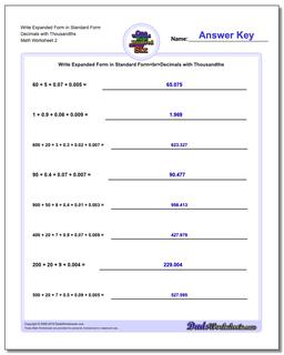 Standard, Expanded and Word Form