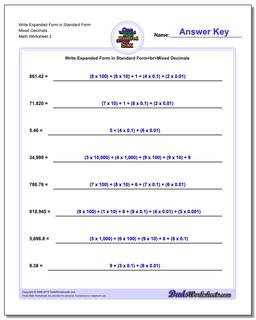 Standard, Expanded and Word Form