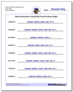 Standard, Expanded and Word Form