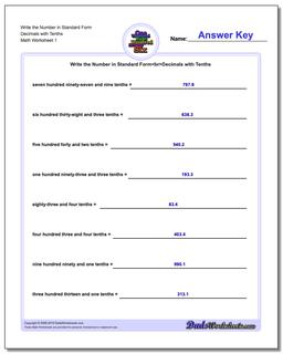 Standard, Expanded and Word Form