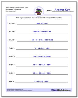 Standard, Expanded and Word Form