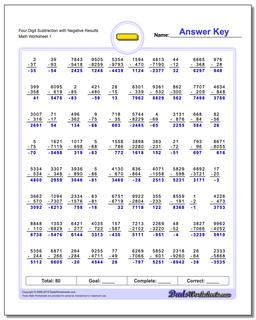 Subtraction Worksheets