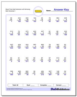 Subtraction Worksheets