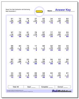 Subtraction Worksheets